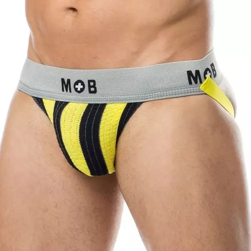 Jockstrap Mob Classic Zwart-Geel – 1/6