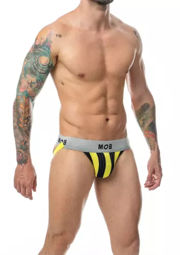 Jockstrap Mob Classic Zwart-Geel – 3/6