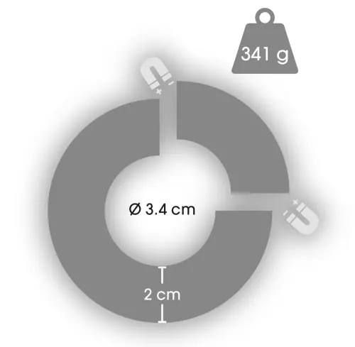 Ballstretcher magnétique Stretcheo 34 mm - Hauteur 2 cm - Poids 325g – 7/8