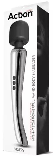 Wand Stimulator Silvery 30 cm - Kop 55 mm Zilver – 2/8