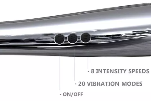 Wand Stimulator Silvery 30 cm - Kop 55 mm Zilver – 7/8