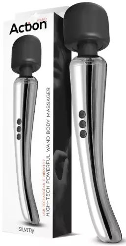 Wand Stimulator Silvery 30 cm - Kop 55 mm Zilver – 8/8