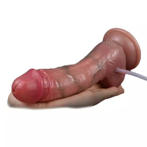 Ejaculerende Dildo Skinnier Umberto 12 x 3.2cm Bruin – 3/4