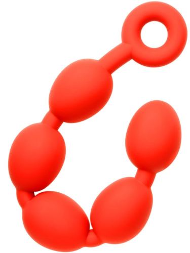 Silicone Anal Beads STRETCH EGGS L 47 x 6 cm Red