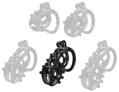 Chastity Cage Point Up XL Black 11 x 4cm