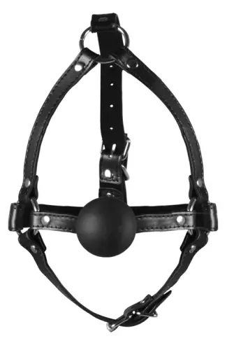 Muilkorf Gag met Bal Gag Xtreme Zwart – 4/8