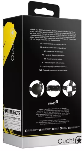 Muilkorf Gag met Bal Gag Xtreme Zwart – 8/8