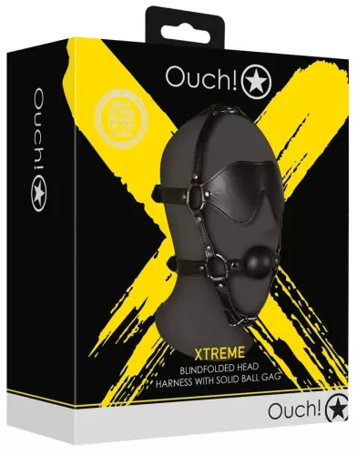Muilkorf Gag met Bal en Masker Gag Xtreme Zwart – 2/8
