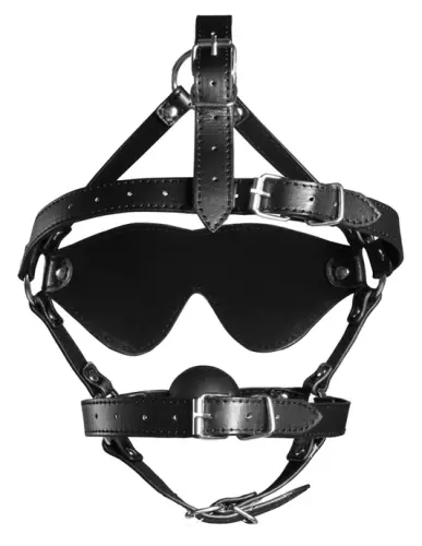 Muilkorf Gag met Bal en Masker Gag Xtreme Zwart – 5/8