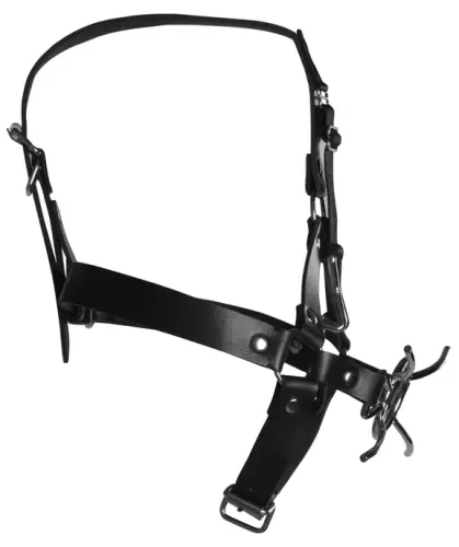 Gag met Neusklem Gag Cross Zwart – 5/8