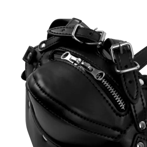 SM Gag Zip-Up Zwart – 7/8