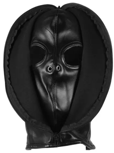 Bondage Kap Zip-Up Zwart – 4/8