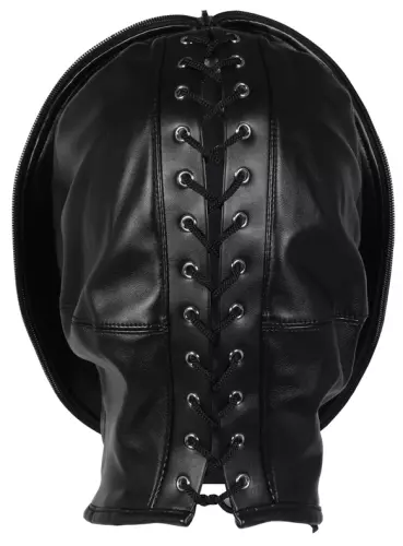 Bondage Kap Zip-Up Zwart – 5/8
