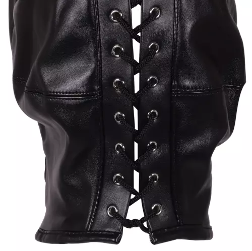 Bondage Kap Zip-Up Zwart – 6/8