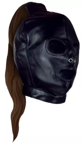 Maske mit braunem Pferdeschwanz Hood Tail – 3/8
