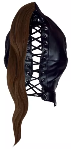 Maske mit braunem Pferdeschwanz Hood Tail – 5/8