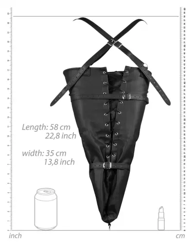 Armfessel-Kamisol Lace-Up Full Schwarz – 8/9