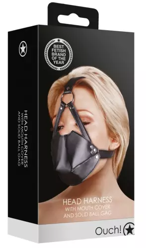 Maulkorb mit Knebel Head Harness Schwarz – 2/9