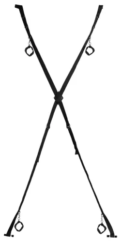 Bondage-Kreutz für Tür Blackcross Schwarz – 3/8
