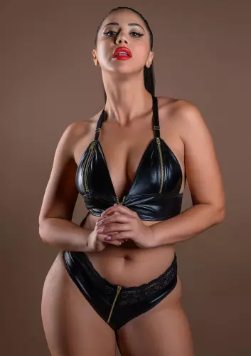 BH mit Reißverschluss Wetlook Schwarz – 5/8