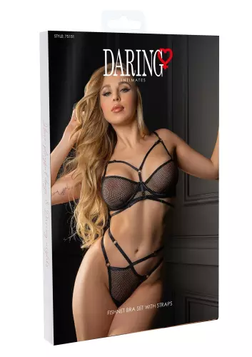 Beha String Set Fishnet Zwart – 11/11