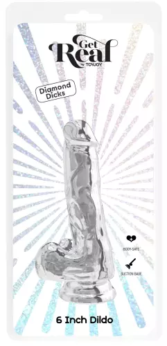 Diamond Dick Realistic Dildo 13.5 x 3.7cm Transparent – 2/3