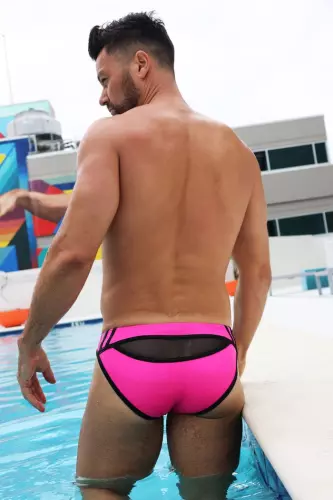 Badehose Expose Swim Neonrosa – 7/16