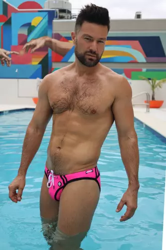 Badehose Expose Swim Neonrosa – 15/16