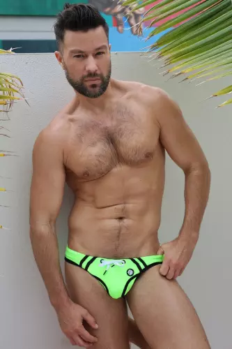 Badehose Expose Swim Neongrün – 3/15
