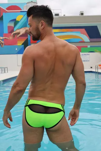 Badehose Expose Swim Neongrün – 7/15
