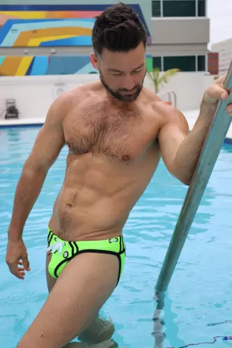 Badehose Expose Swim Neongrün – 8/15