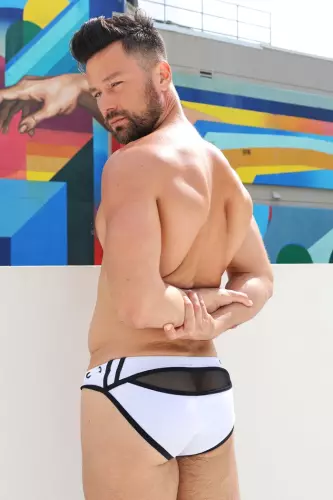 Badehose Expose Swim Neonweiß – 5/16
