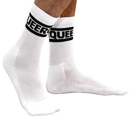 White Crew Socks Queer