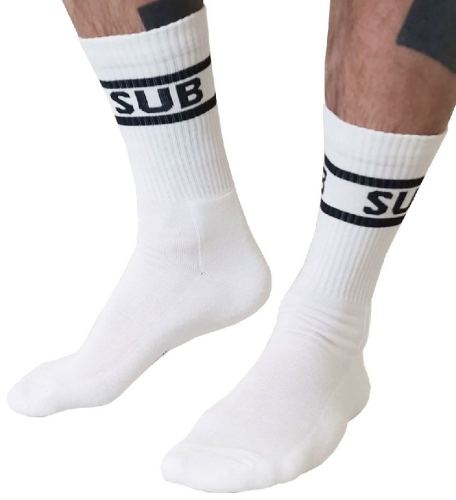 White Crew Socks Sub