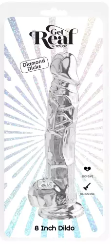 Gode Réaliste Diamond Dick 18 x 4.9cm Transparent – 2/3