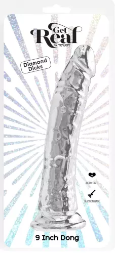 Dildo zonder Balzak Diamond Dick 23 x 4.5cm Transparant – 2/3