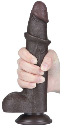 Ballsack Sliding Skin Dildo 17 x 4cm Black