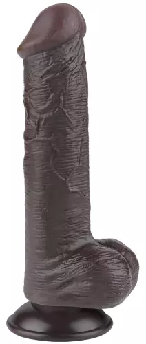 Dildo mit Hodensack Sliding Skin 15 x 4,5cm Schwarz – 3/9