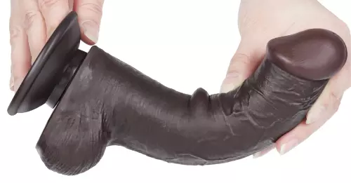 Dildo mit Hodensack Sliding Skin 15 x 4,5cm Schwarz – 6/9