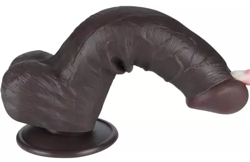 Dildo mit Hodensack Sliding Skin 15 x 4,5cm Schwarz – 7/9