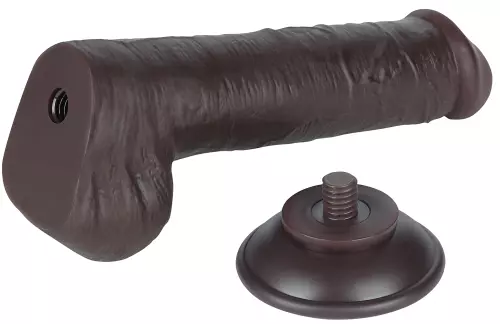 Dildo mit Hodensack Sliding Skin 15 x 4,5cm Schwarz – 9/9