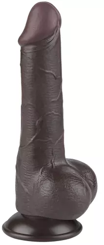 Dildo mit Hodensack Sliding Skin 13 x 3.8cm Schwarz – 3/9