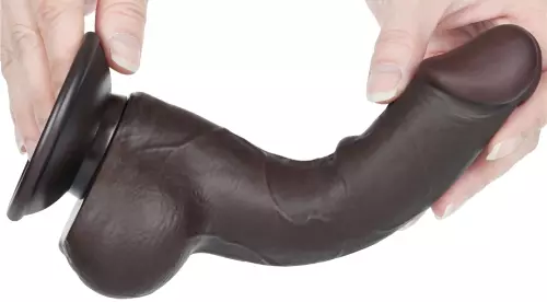 Dildo mit Hodensack Sliding Skin 13 x 3.8cm Schwarz – 4/9