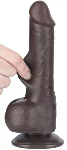 Dildo mit Hodensack Sliding Skin 13 x 3.8cm Schwarz – 6/9