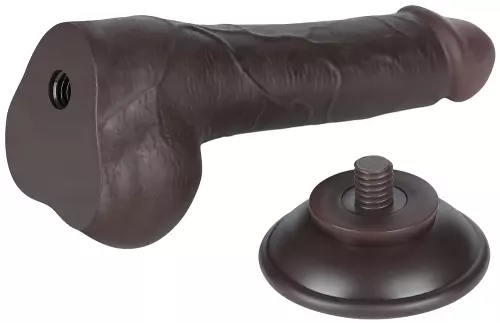 Dildo mit Hodensack Sliding Skin 13 x 3.8cm Schwarz – 9/9