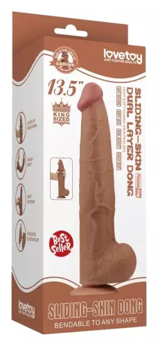 Dildo Sliding Skin 26 x 6cm Braun – 2/15