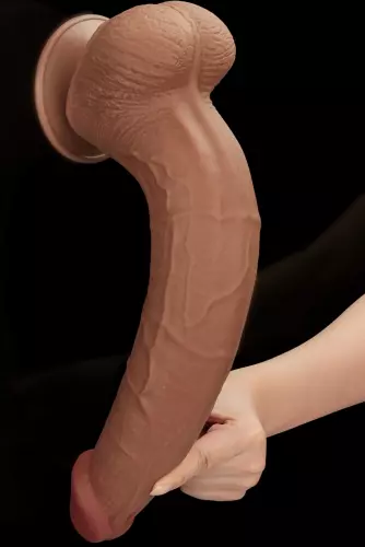Dildo Sliding Skin 26 x 6cm Braun – 8/15