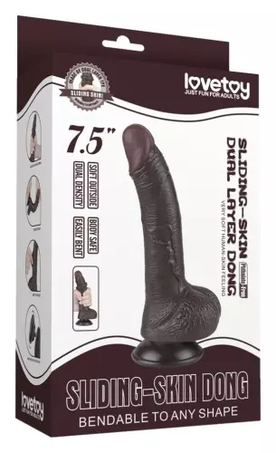 Dildo Sliding Skin 14 x 3.5 cm Zwart – 2/9