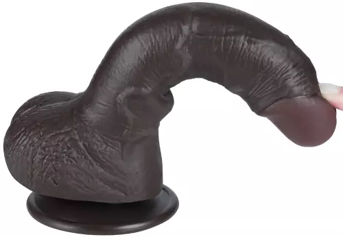 Dildo Sliding Skin 14 x 3.5 cm Zwart – 5/9