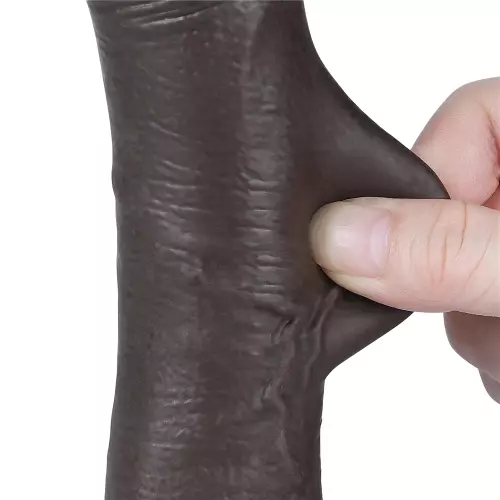 Dildo Sliding Skin 14 x 3.5 cm Zwart – 7/9